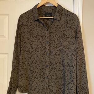 Rails Long Sleeve Olive Green Button Down Shirt